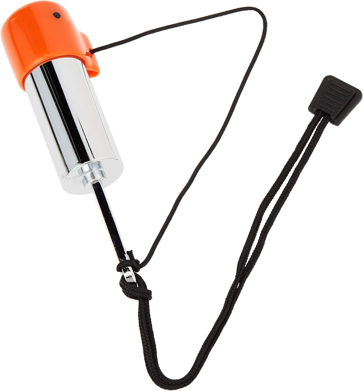 Scuba Choice front view of rattle stick showing orange visibility and quick access