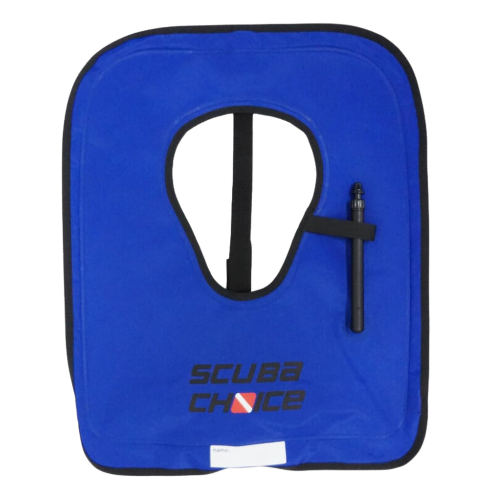 Scuba Choice crotch strap closeup demonstrating secure anti-ride benefit