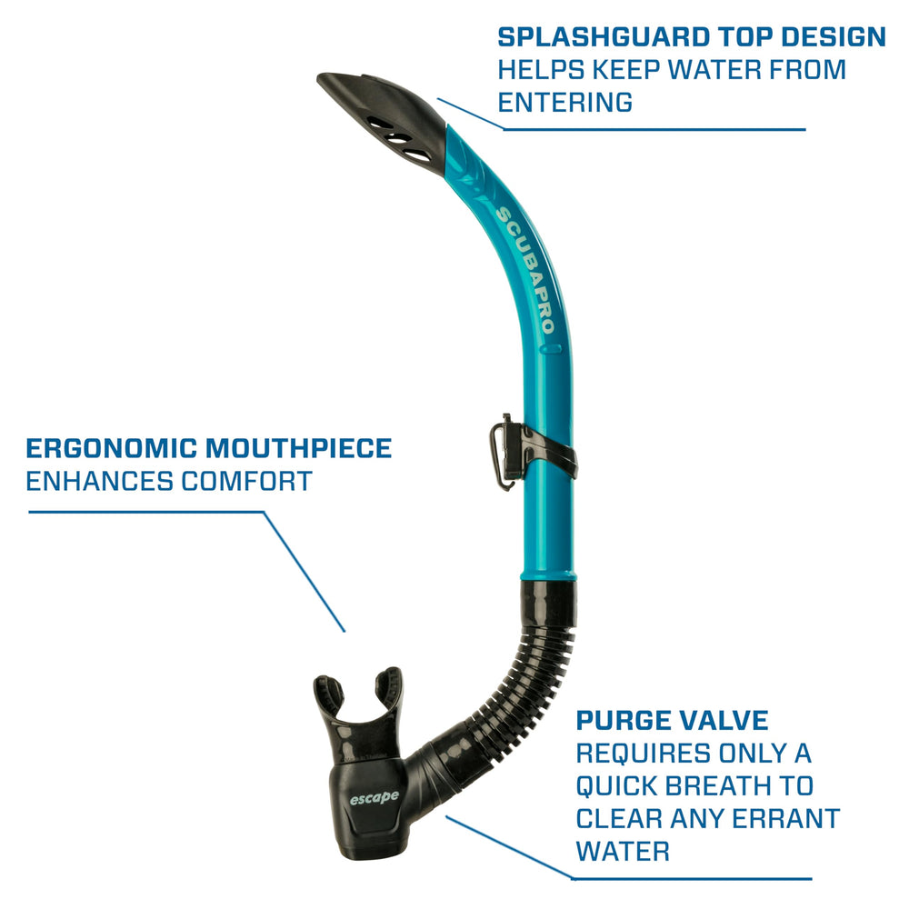 SCUBAPRO Escape corrugated flex section dropping away for improved fit