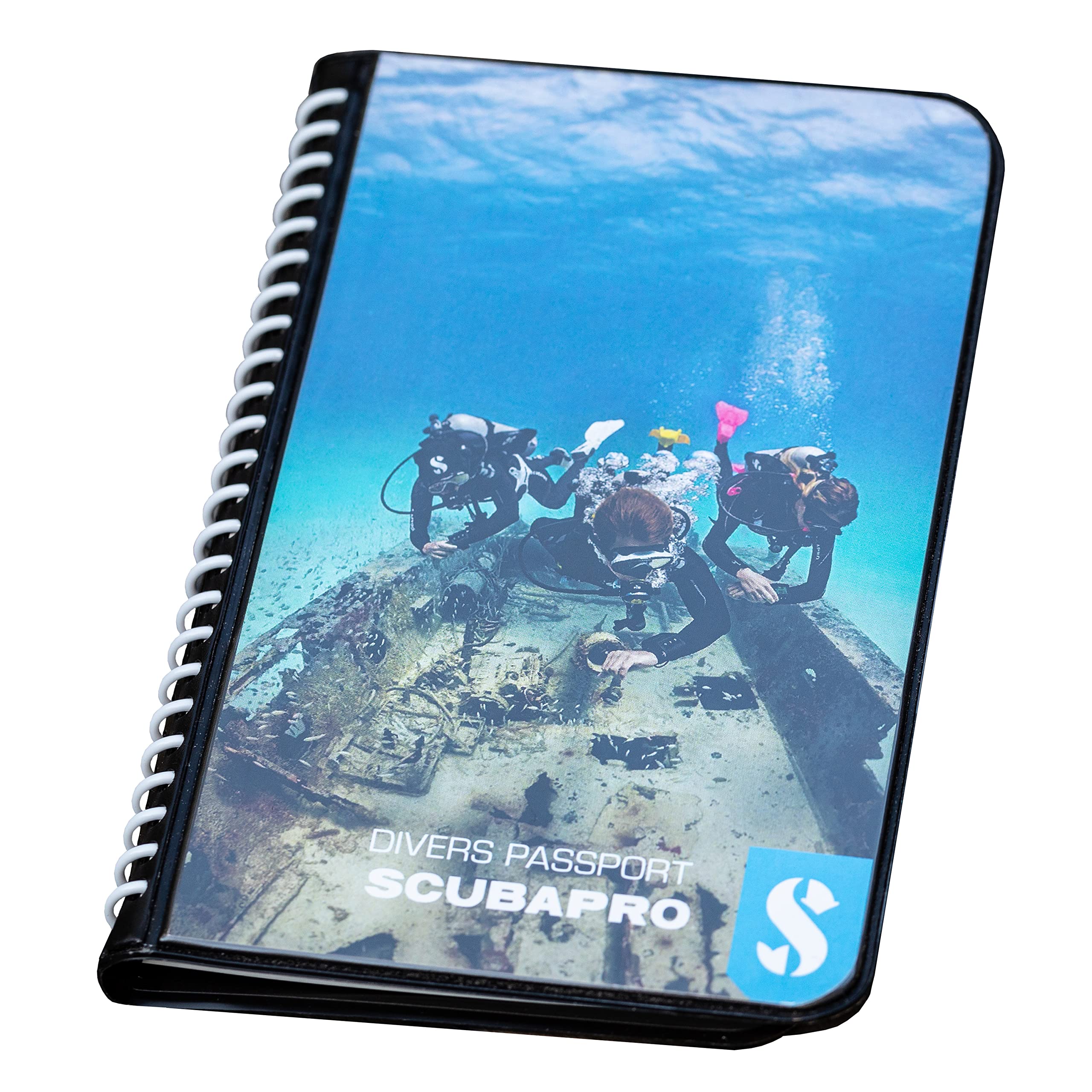 SCUBAPRO front cover of logbook showing durable design and easy storage benefit