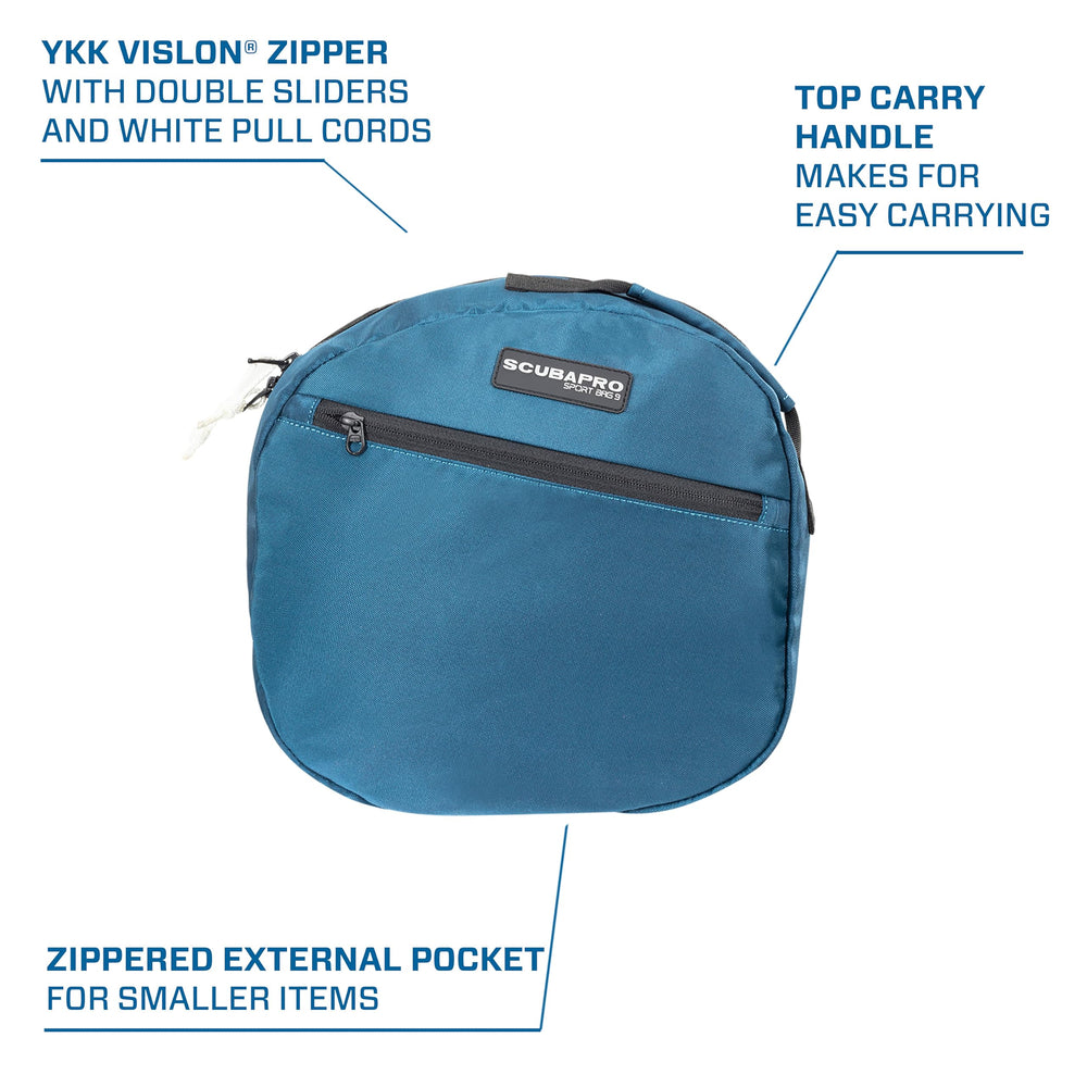 SCUBAPRO YKK Vislon zipper and white pull cords showing smooth access benefit