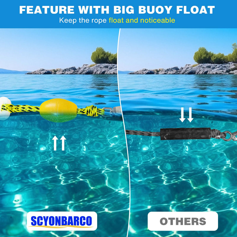 SCYONBARCO family tubing scene showing smooth tow and rider control