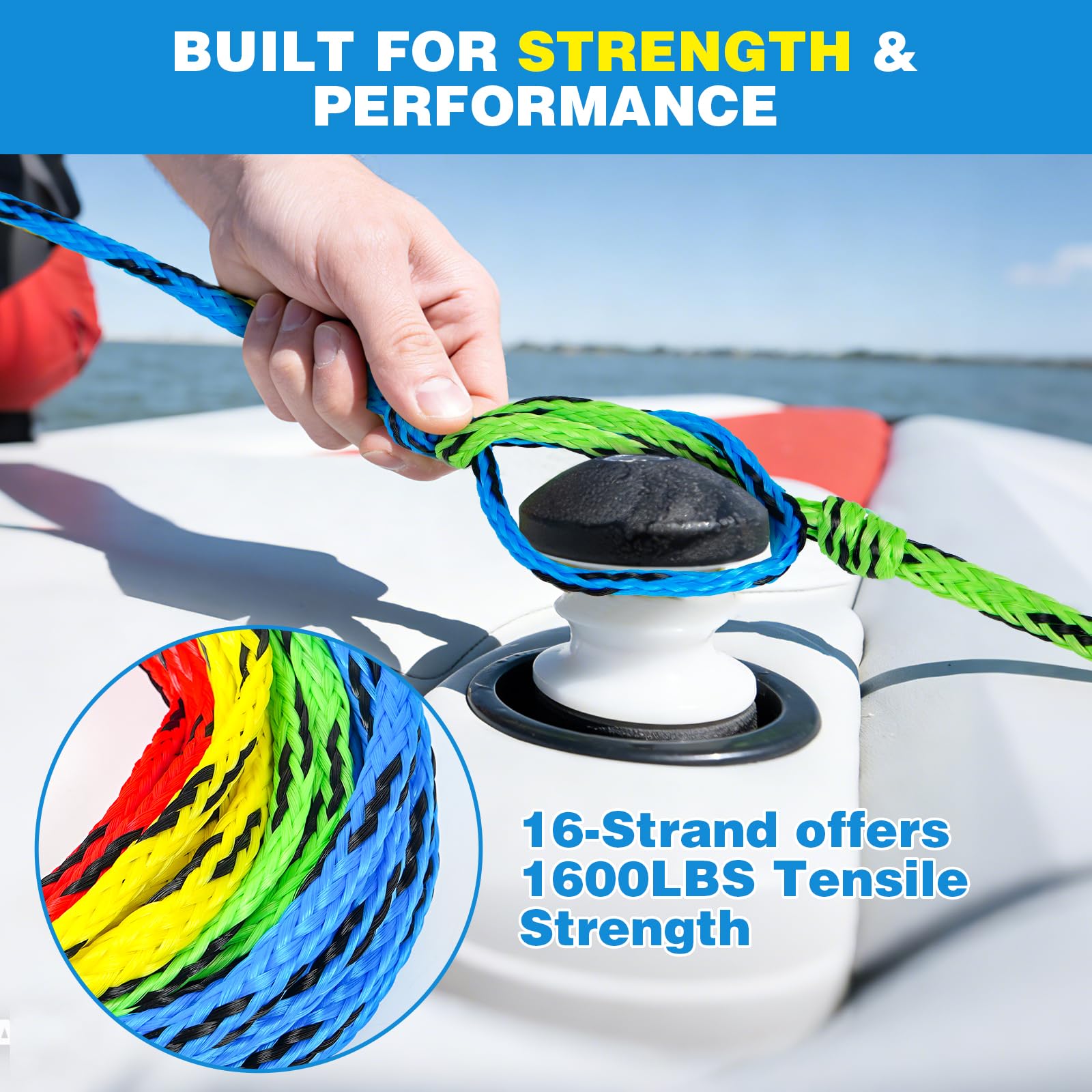 SCYONBARCO four rope sections laid out for adjustable length and versatility