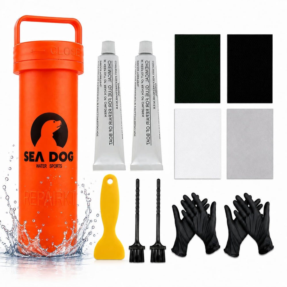 SEA DOG WATER SPORTS front packaging showing kit contents and durability