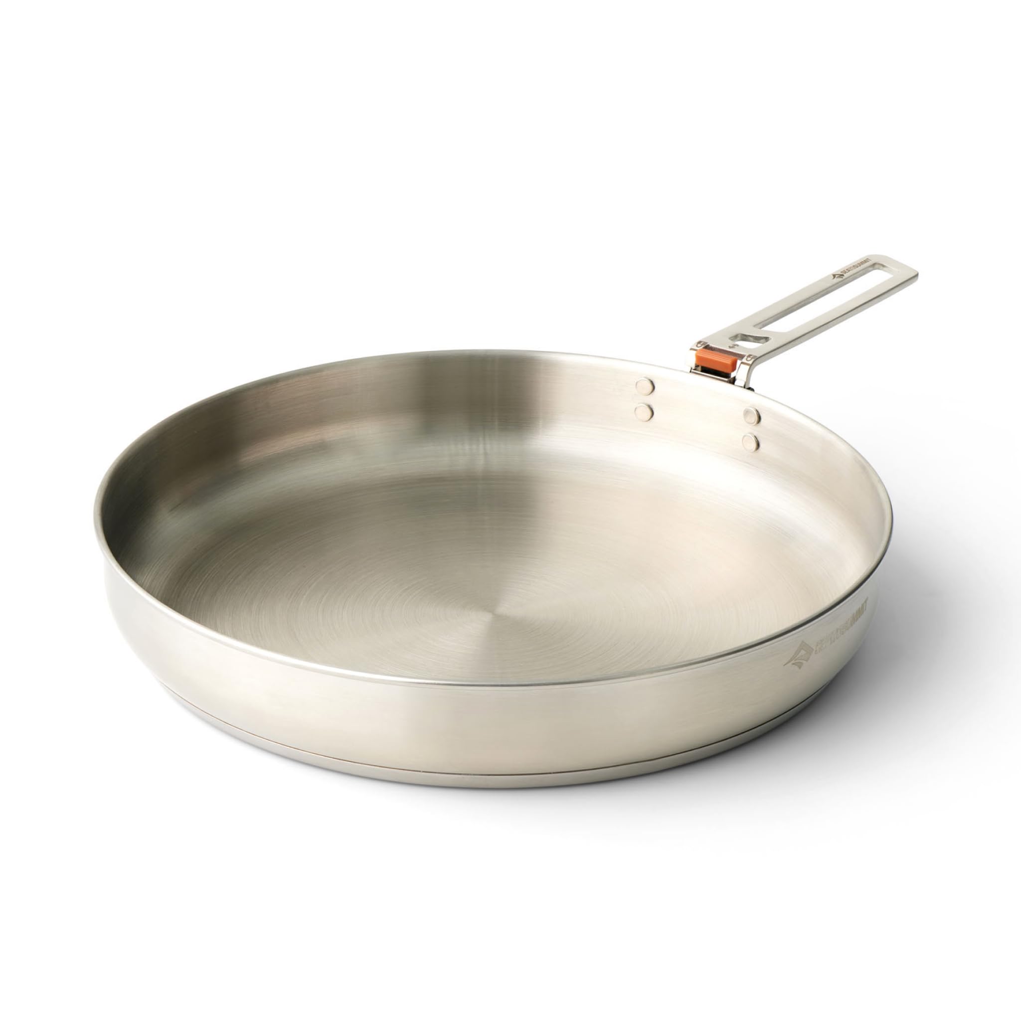 Sea to Summit Detour pan front view showing 10-inch stainless steel cooking surface and rim for reliable meals
