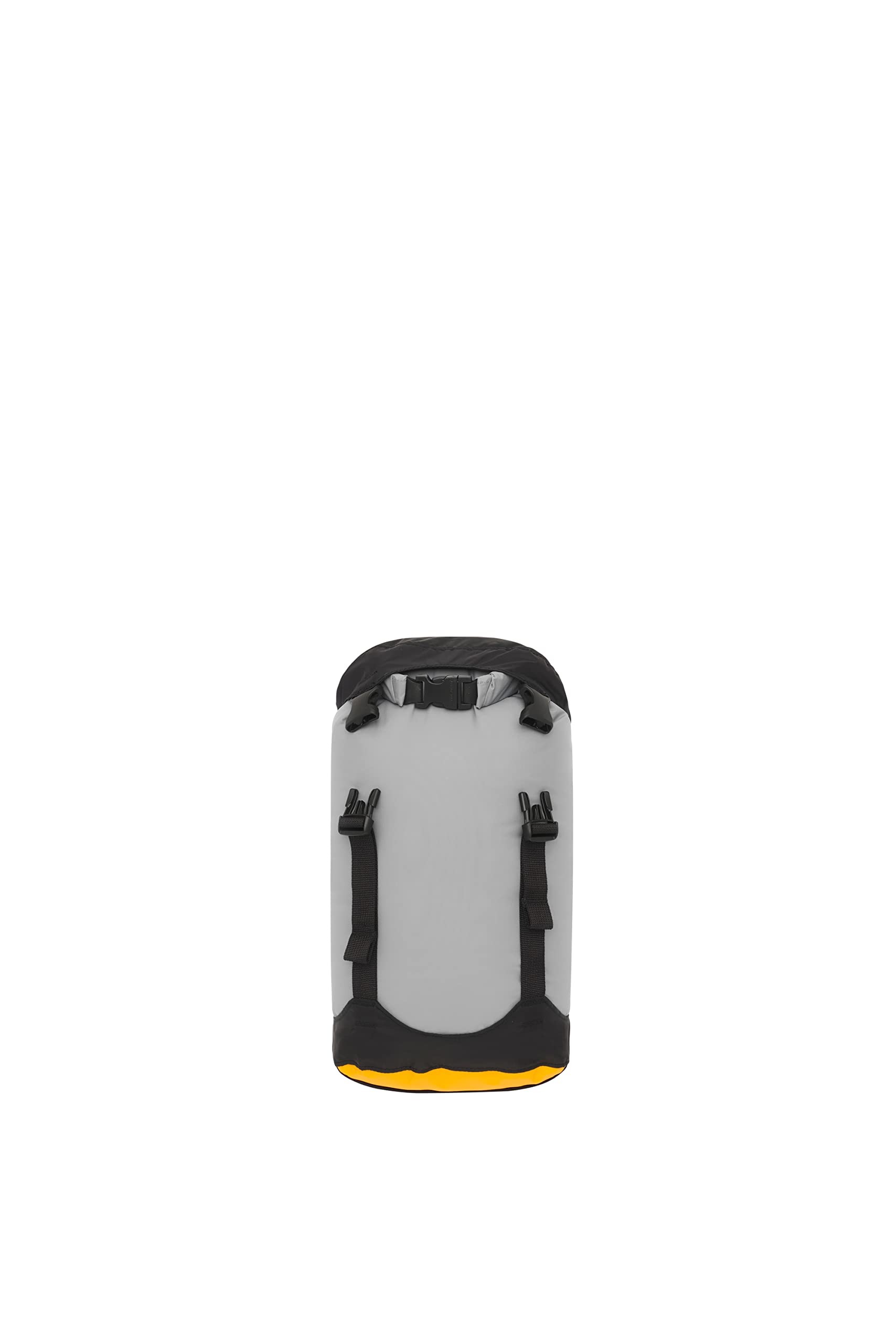 Sea to Summit eVac front view showing roll-top closure and compact benefit