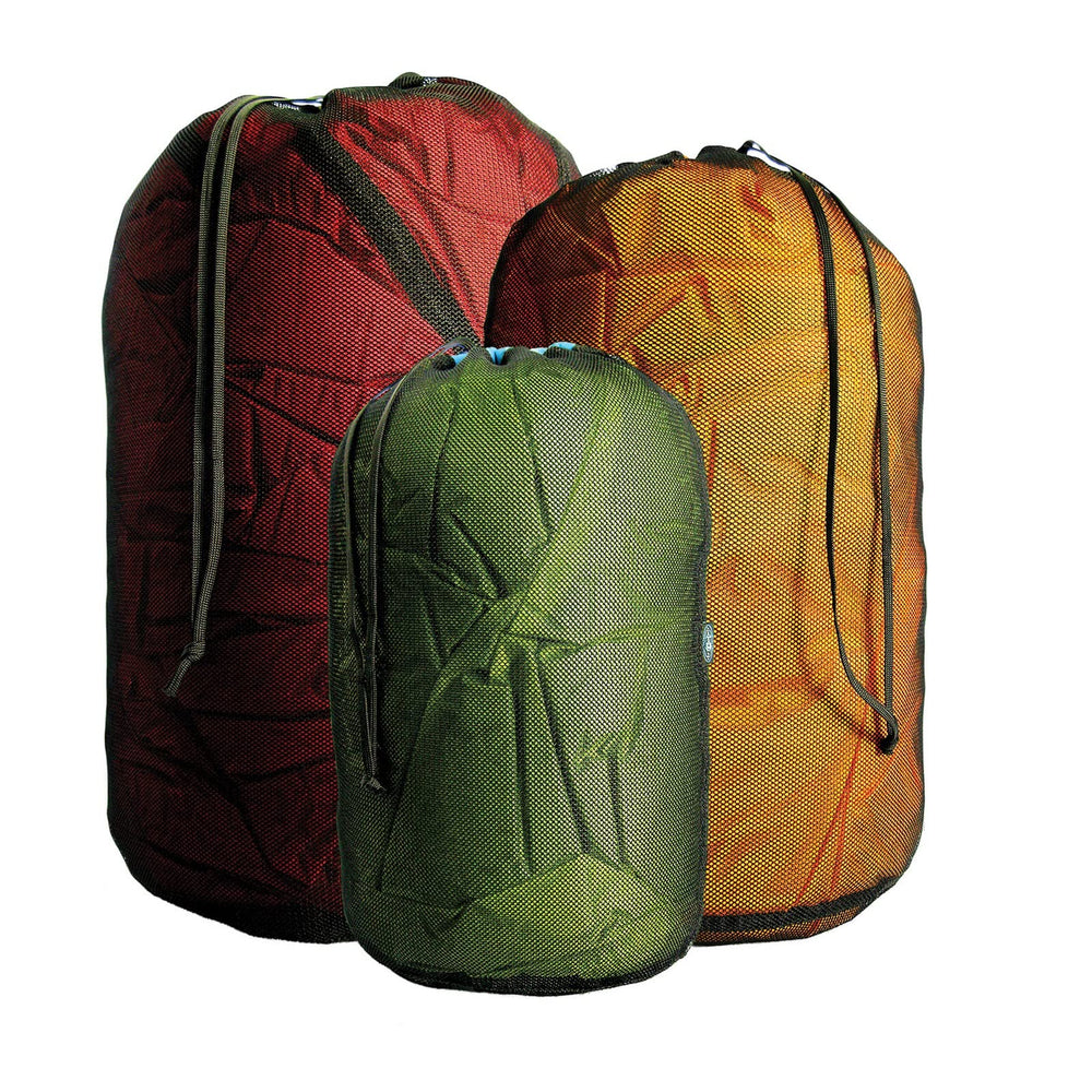 Sea to Summit front view showing three sack sizes and quick organization benefit