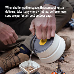 Sea to Summit kettle collapsed profile saving pack space and weight