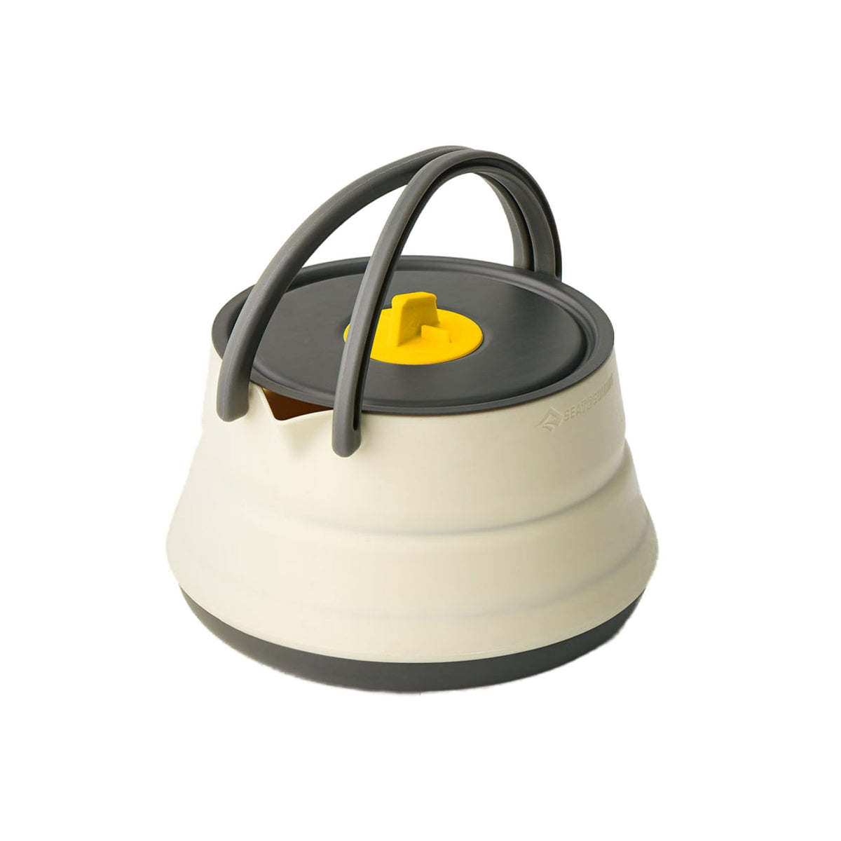 Sea to Summit kettle front view showing compact design and portability