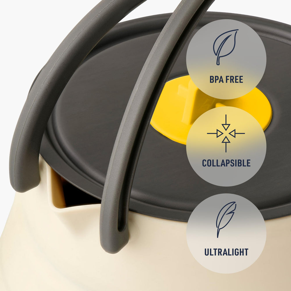 Sea to Summit kettle lid and glass‑reinforced handles for safe handling
