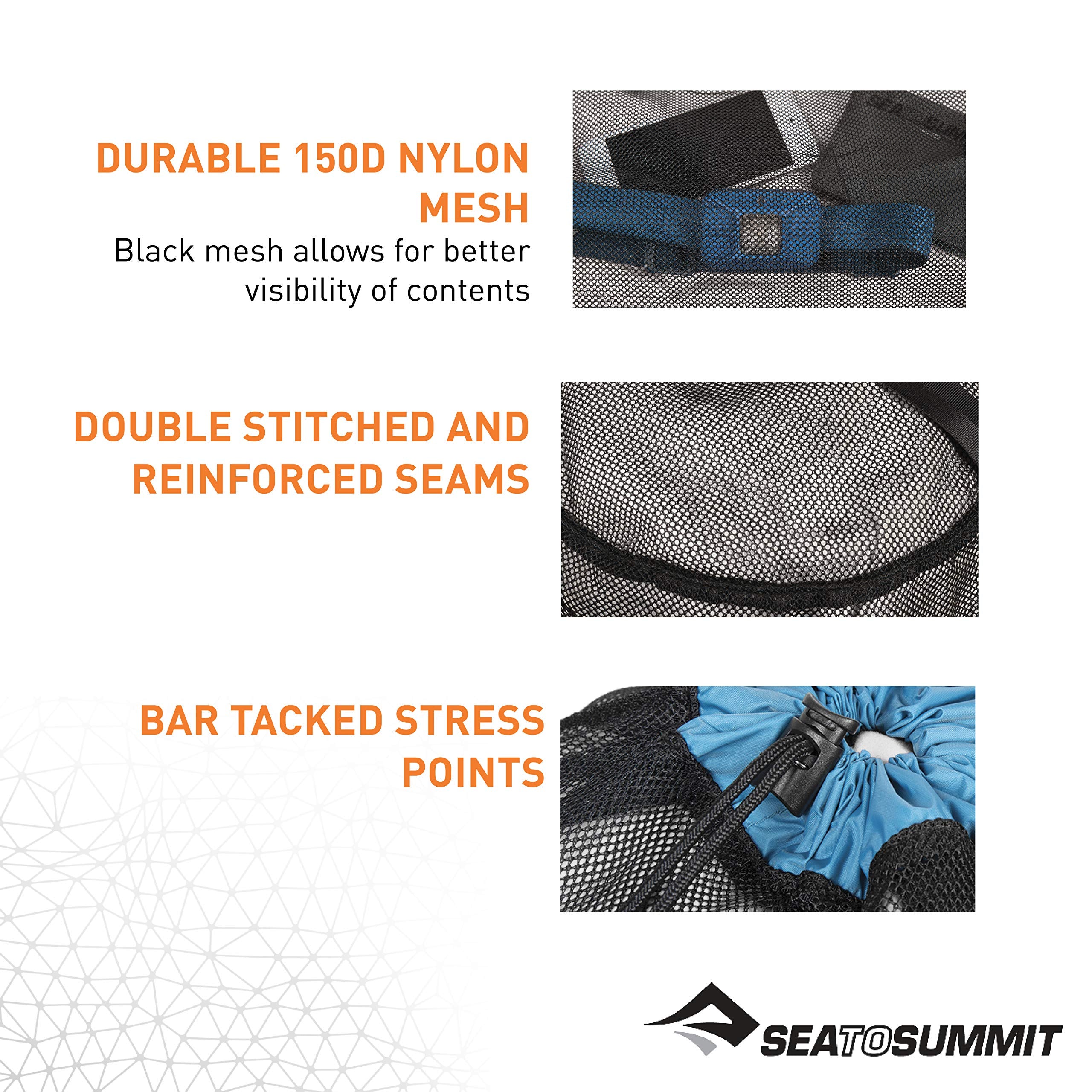 Sea to Summit close-up of 150D mesh texture illustrating breathability and visibility