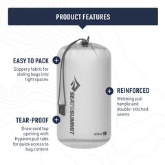 Sea to Summit reinforced base handle closeup for fast grab‑and‑pull convenience