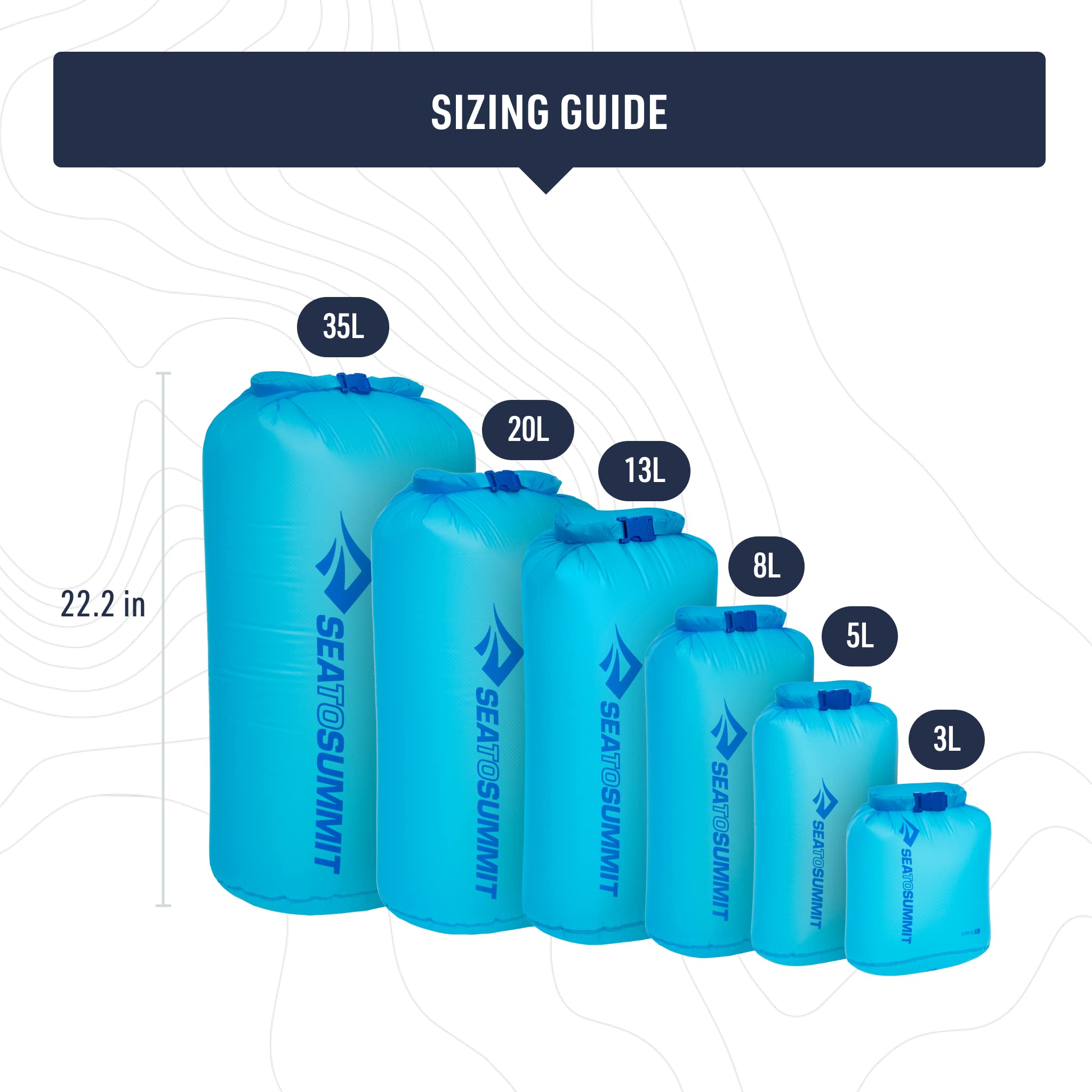 Sea to Summit dry bag in outdoor setting showing practical use while backpacking