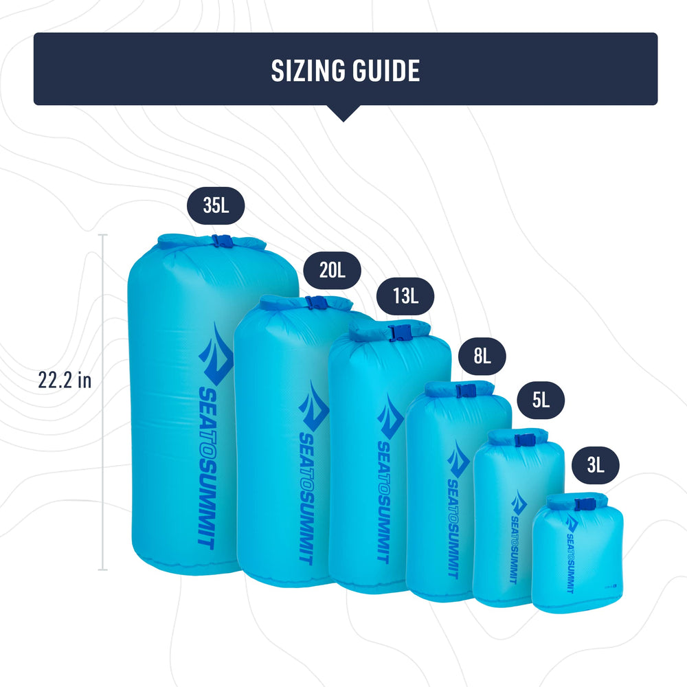 Sea to Summit dry bag in outdoor setting showing practical use while backpacking