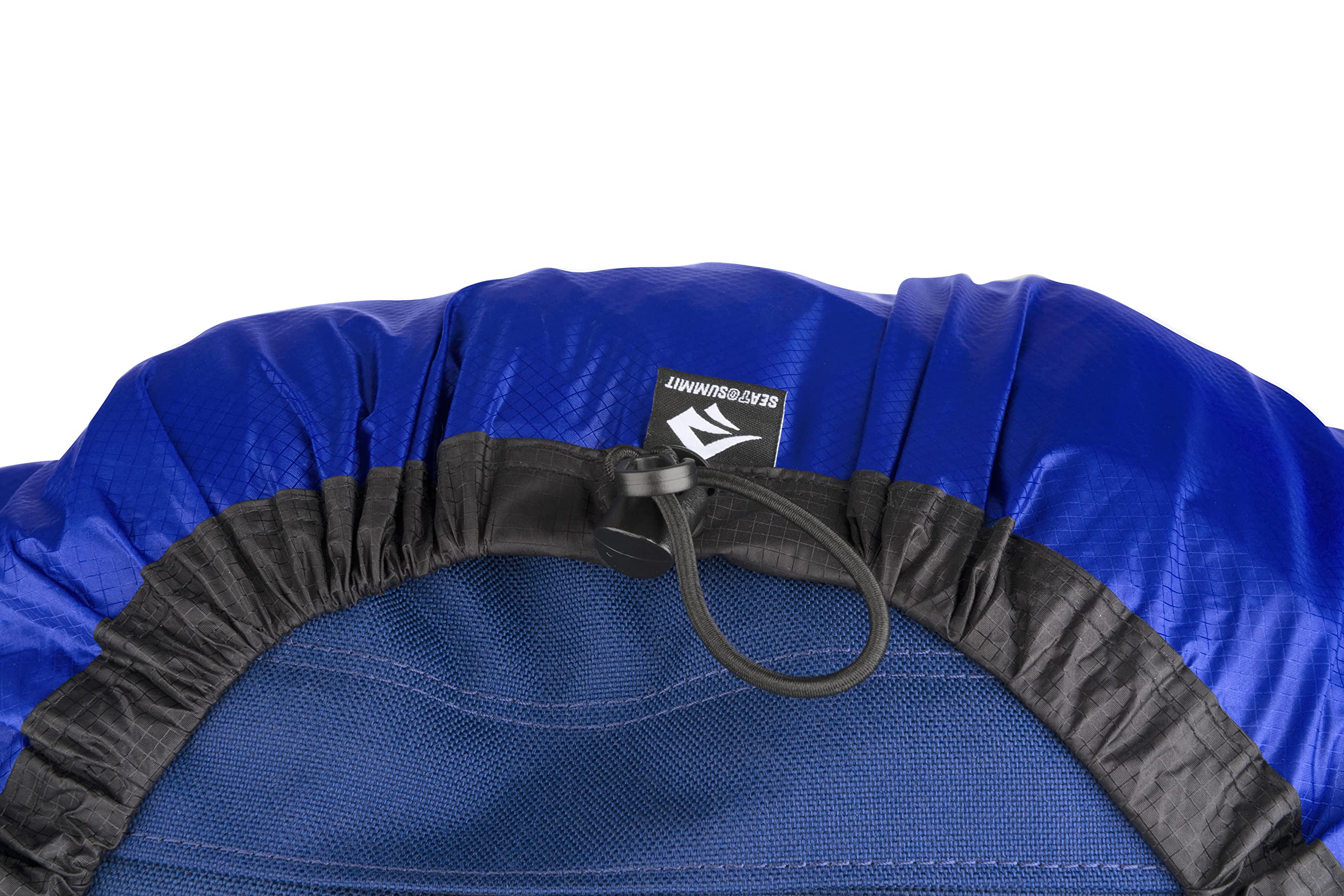 Sea to Summit cover beside hand showing scale and ultralight 2 ounce benefit