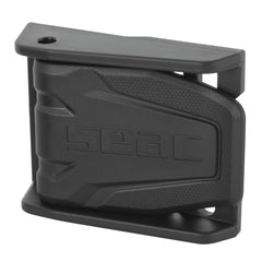 SEAC buckle detail close-up highlighting plastic nylon-style lock and secure closure