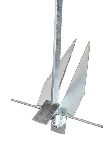 SEACHOICE fluke length view with scale demonstrating 9-1/2 inch deep penetration capability