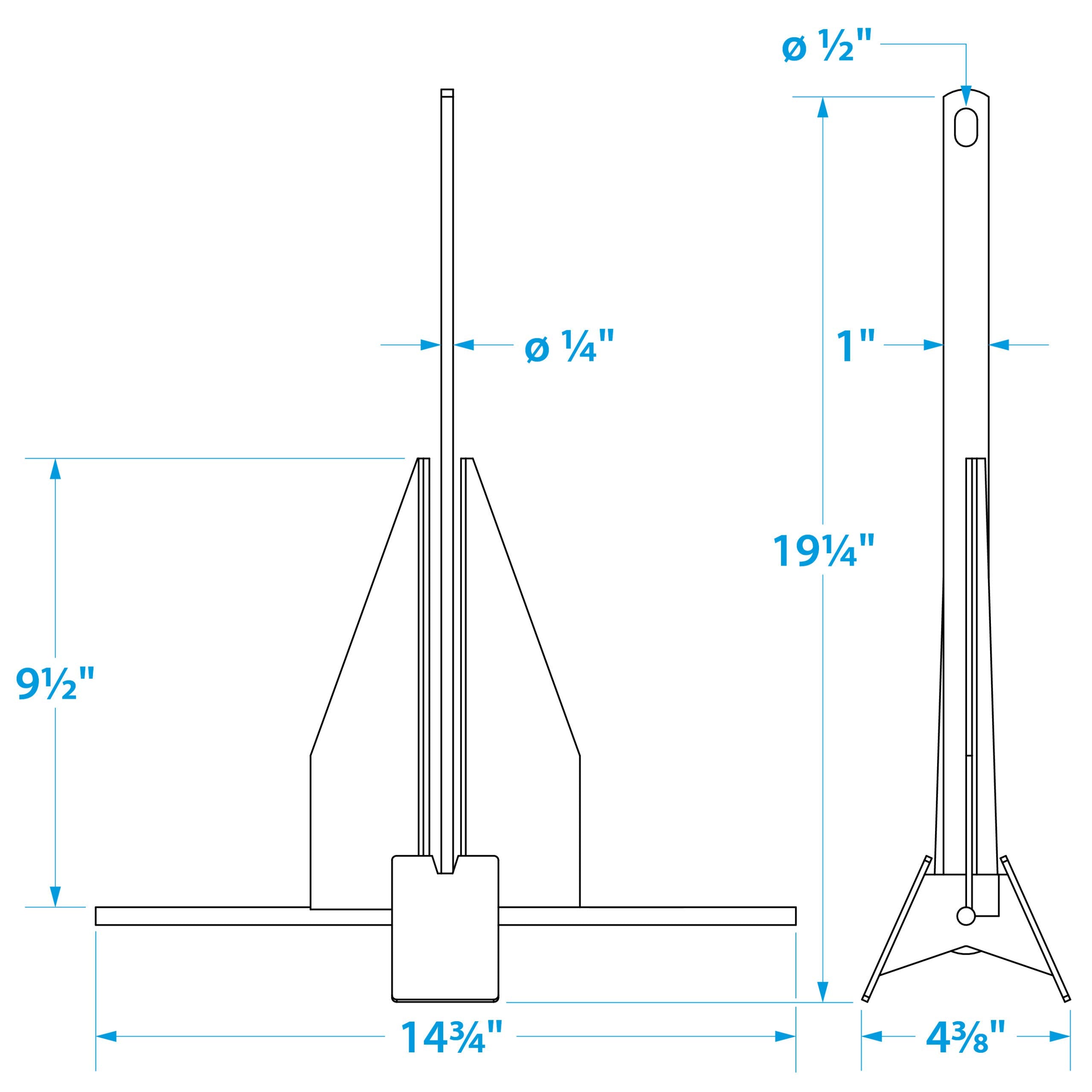 SEACHOICE anchor stowed under boat seat showing compact storage and easy handling