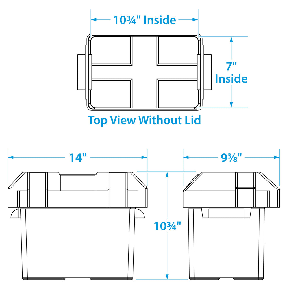 Seachoice installed in boat bilge demonstrating safe, stable onboard mounting