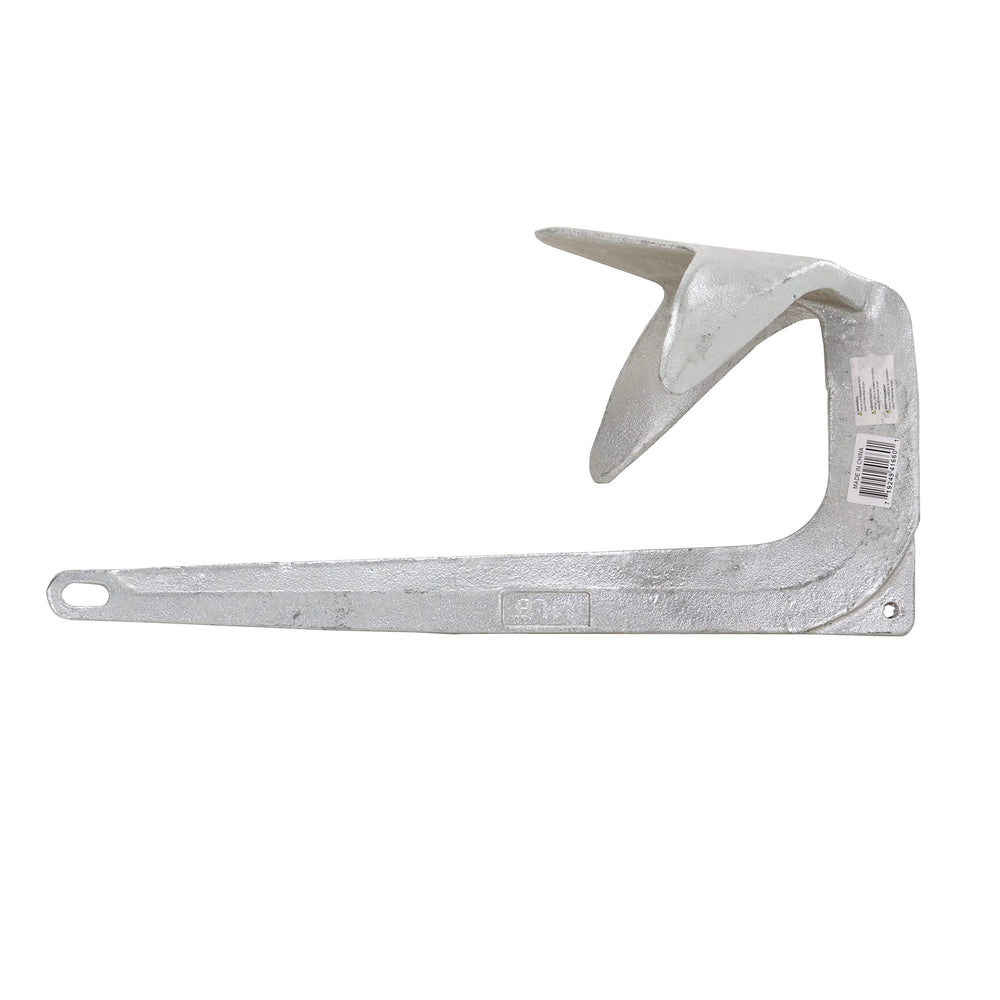 SEACHOICE anchor stowed on bow roller for easy carriage and secure fit