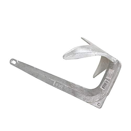 SEACHOICE anchor next to ruler showing 11 lb scale for proper boat sizing
