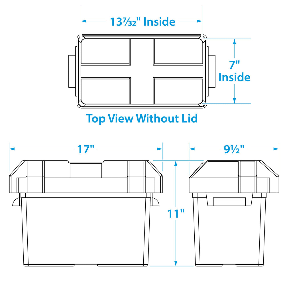 SEACHOICE battery box installed in boat bilge demonstrating tidy, safe placement benefit