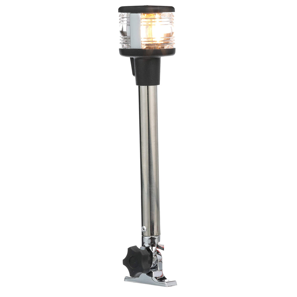 SEACHOICE installed on mast in daytime folded or upright showing versatile mounting benefit