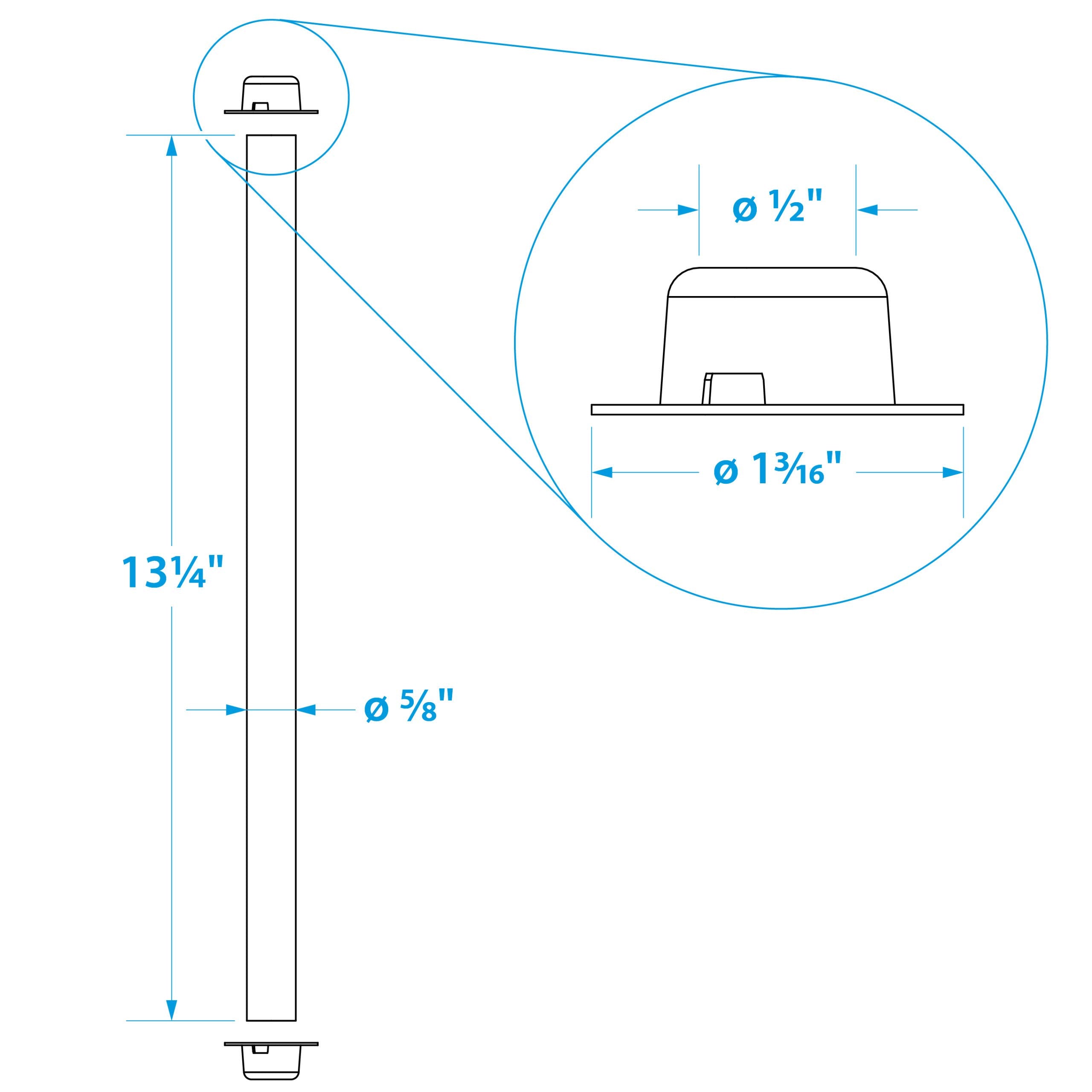 SEACHOICE shaft passing through roller core, demonstrating correct assembly