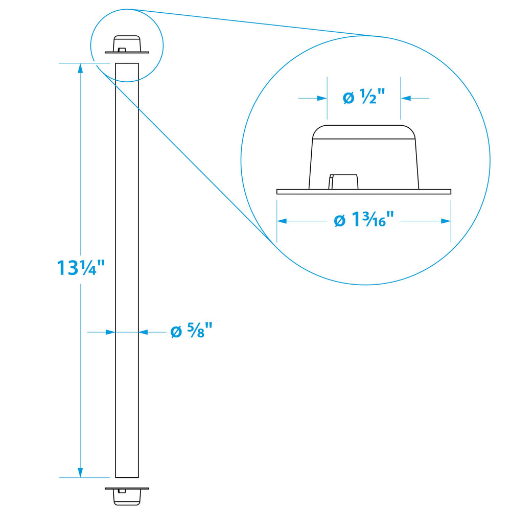 SEACHOICE shaft passing through roller core, demonstrating correct assembly