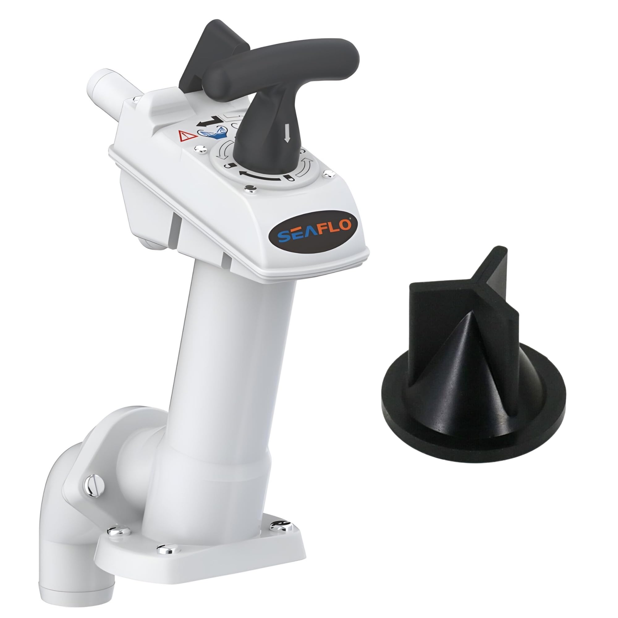 SEAFLO front assembly showing pump body and connections for reliable replacement