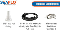 SEAFLO kink-free PVC hose close-up showing smooth interior for consistent flow