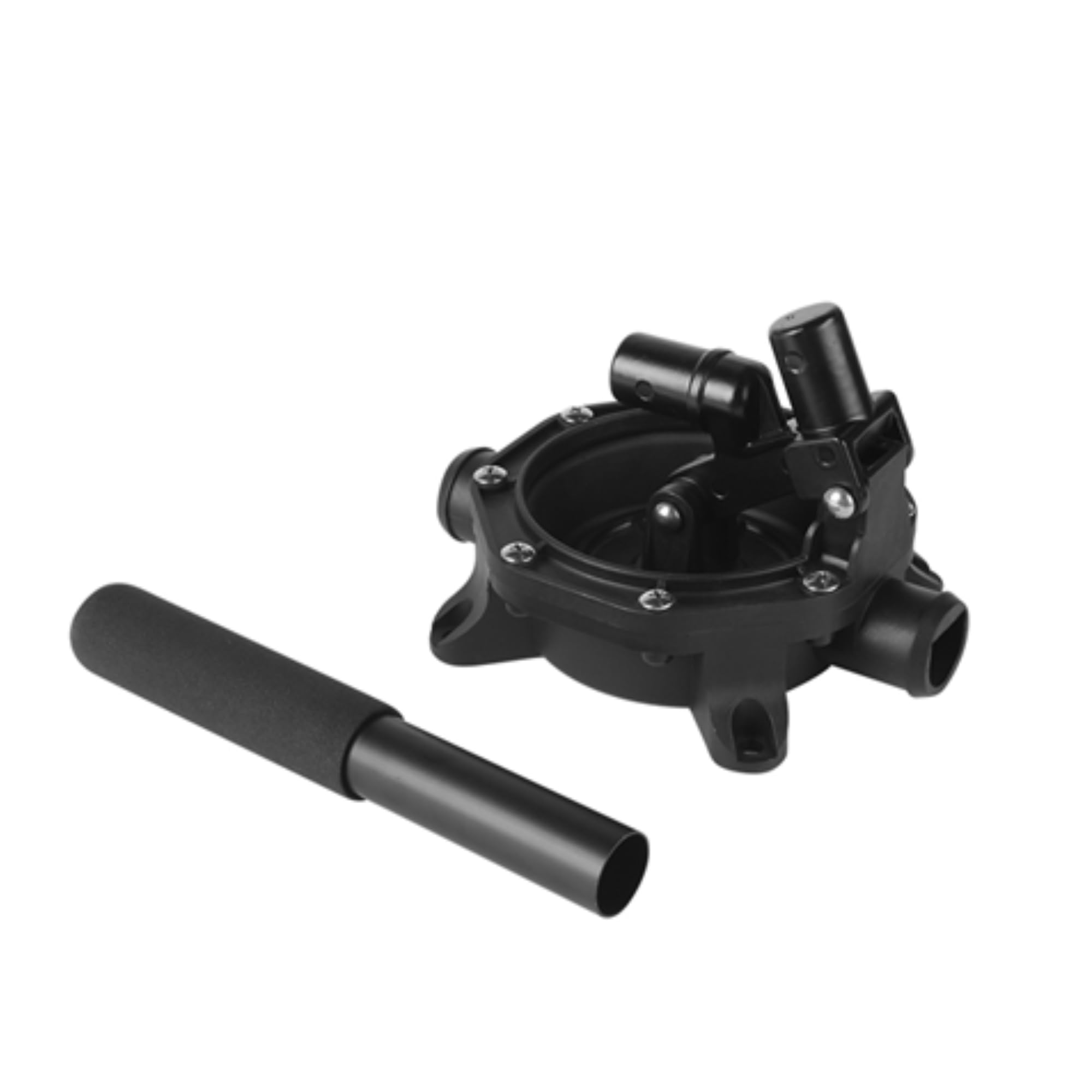 SEAFLO detail of 1.36-inch hose connection demonstrating standard compatibility benefit