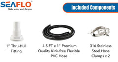 SEAFLO hose texture close-up showing flexible kink-resistant PVC material