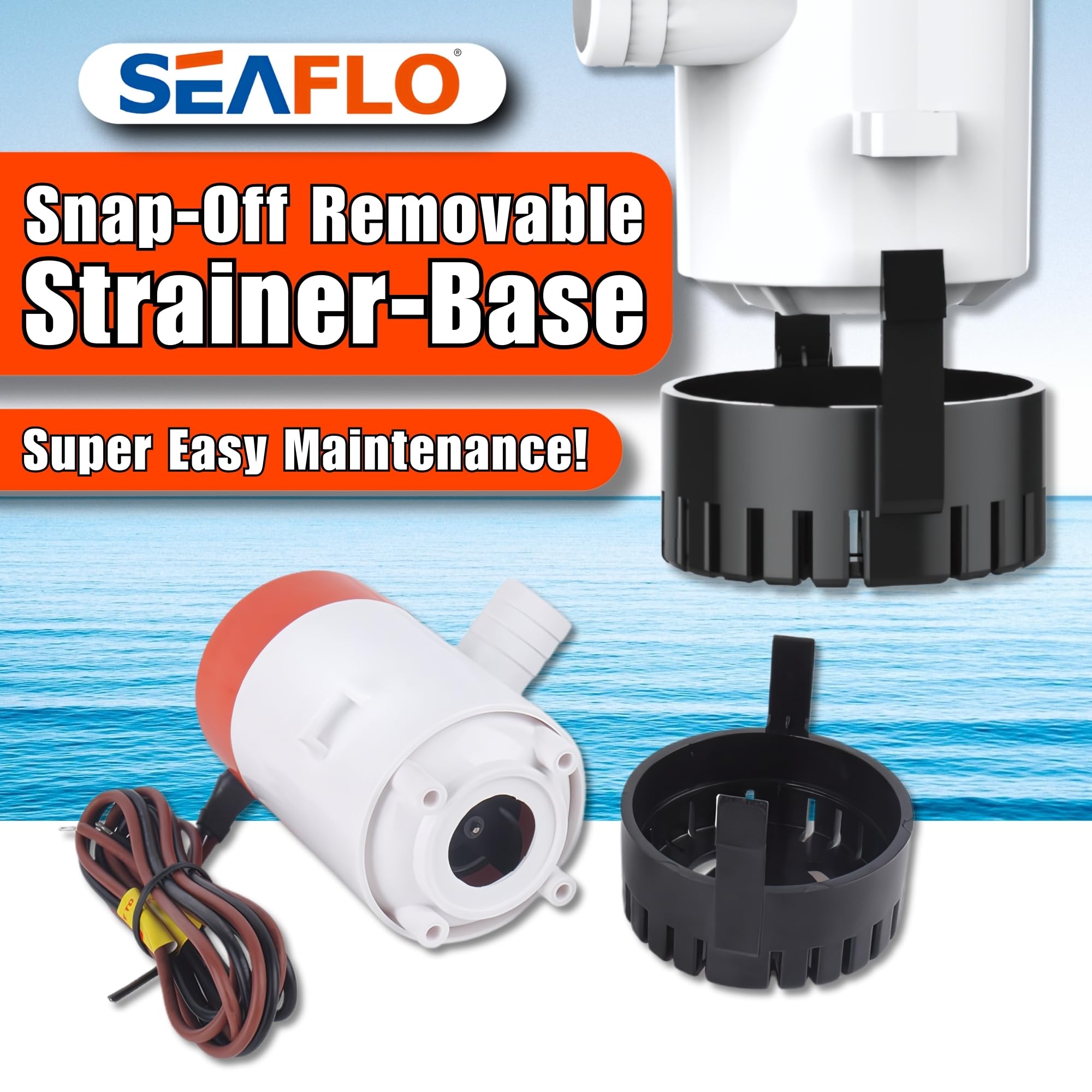 SEAFLO installed in bilge demonstrating submersible operation benefit