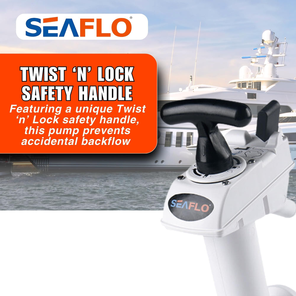 SEAFLO installed in a marine toilet head demonstrating easy fit and access