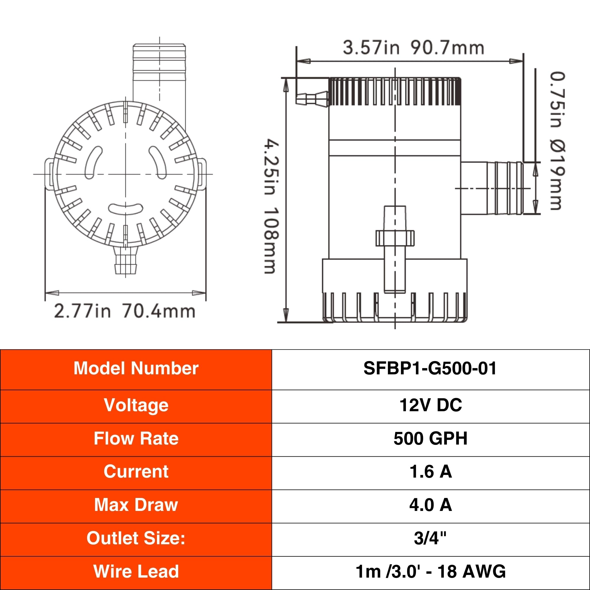 SEAFLO packaging and warranty card showing 4-year protection