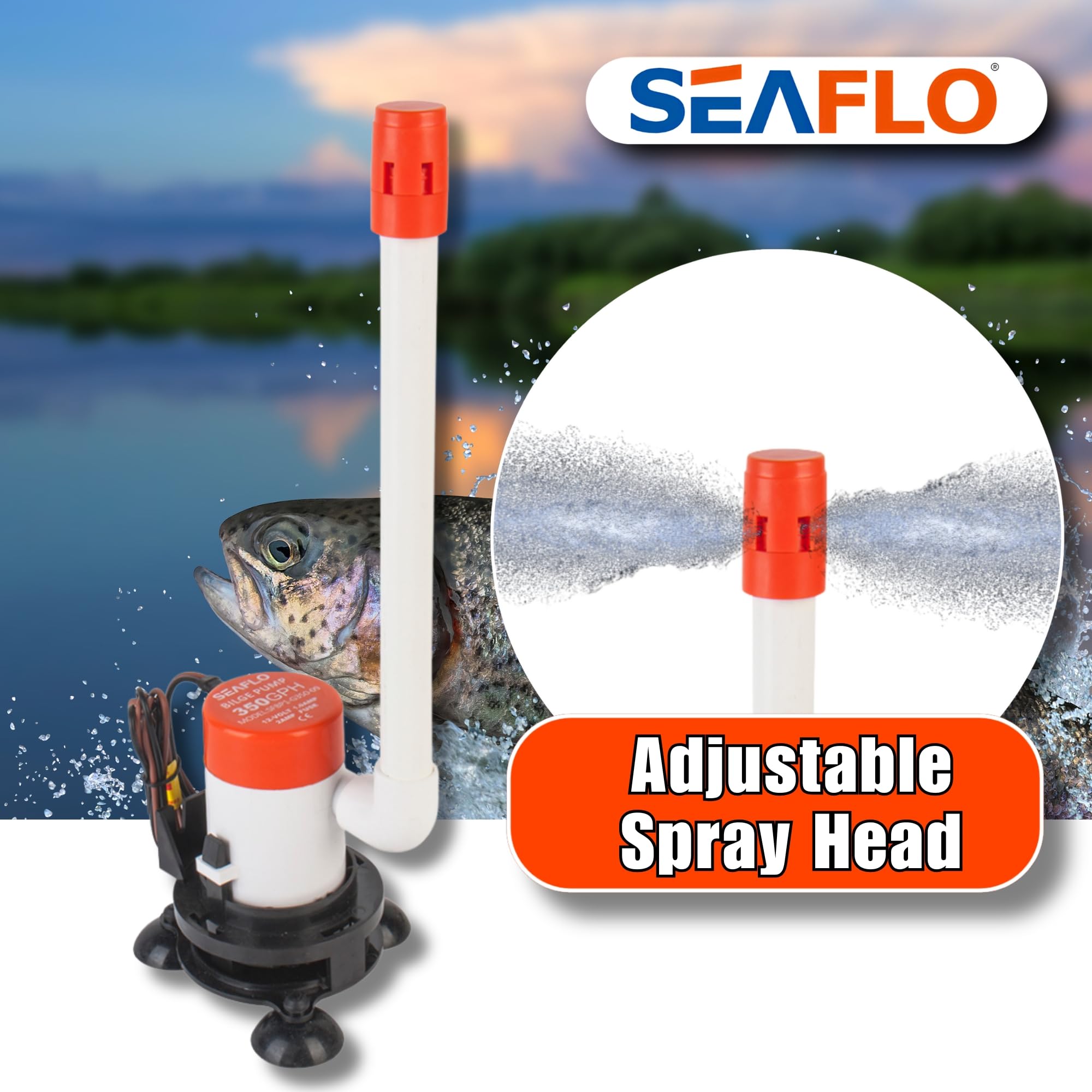 SEAFLO pump operating inside livewell providing steady oxygenation benefit