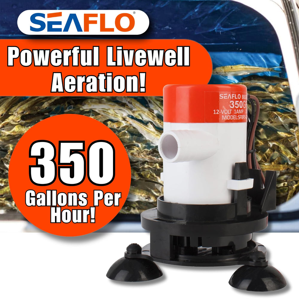 SEAFLO next to ruler showing compact size for easy placement benefit