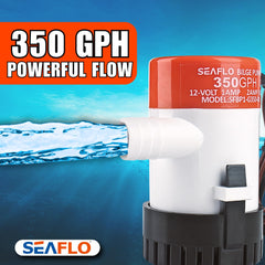 SEAFLO snap-off strainer detail for easy cleaning and clog prevention