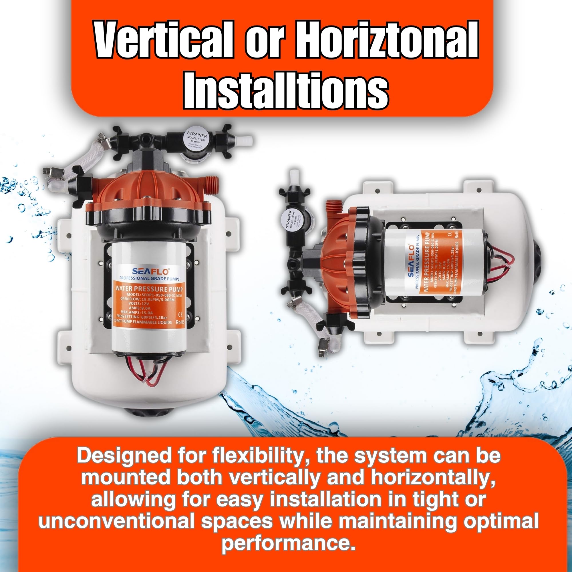 SEAFLO wiring connection view, clear safe electrical hookup