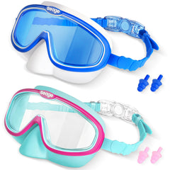 Seago front view of goggles showing full frame and packaging benefit comfort