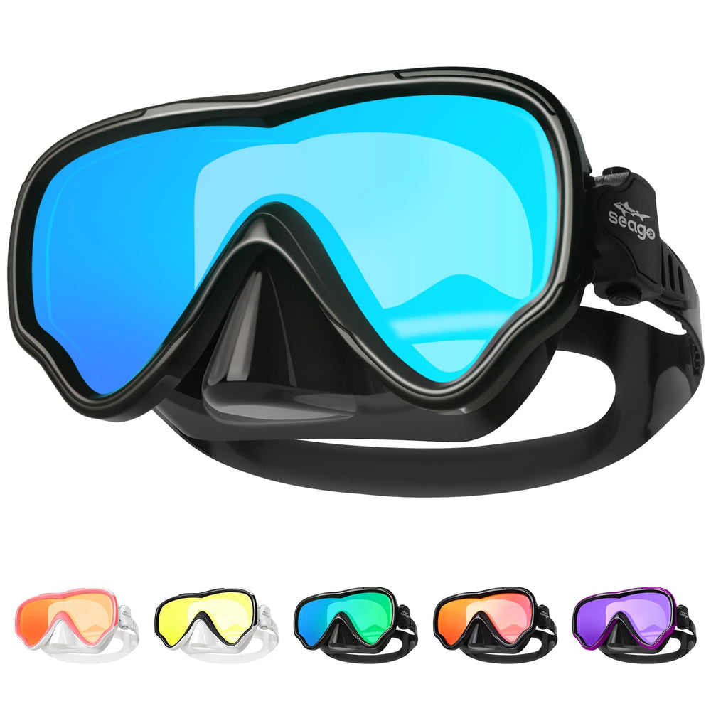 Seago front view showing mirrored lenses and low-profile frame for glare reduction