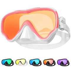 Seago front view showing mirrored swim mask and packaging for clear purchase choice