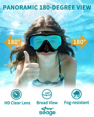 Seago close-up of tempered glass lens emphasizing scratch resistance and clarity