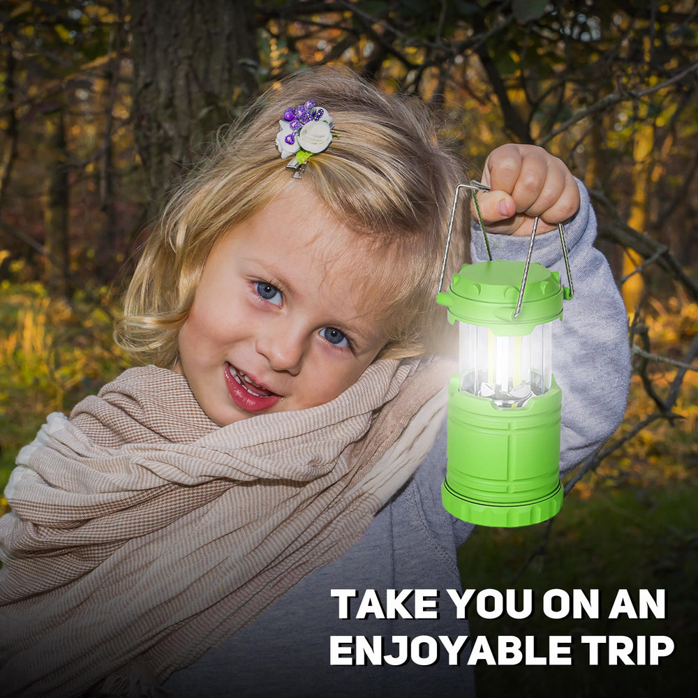 SEAMAGIC hanging by handle illuminating a campsite for hands-free use