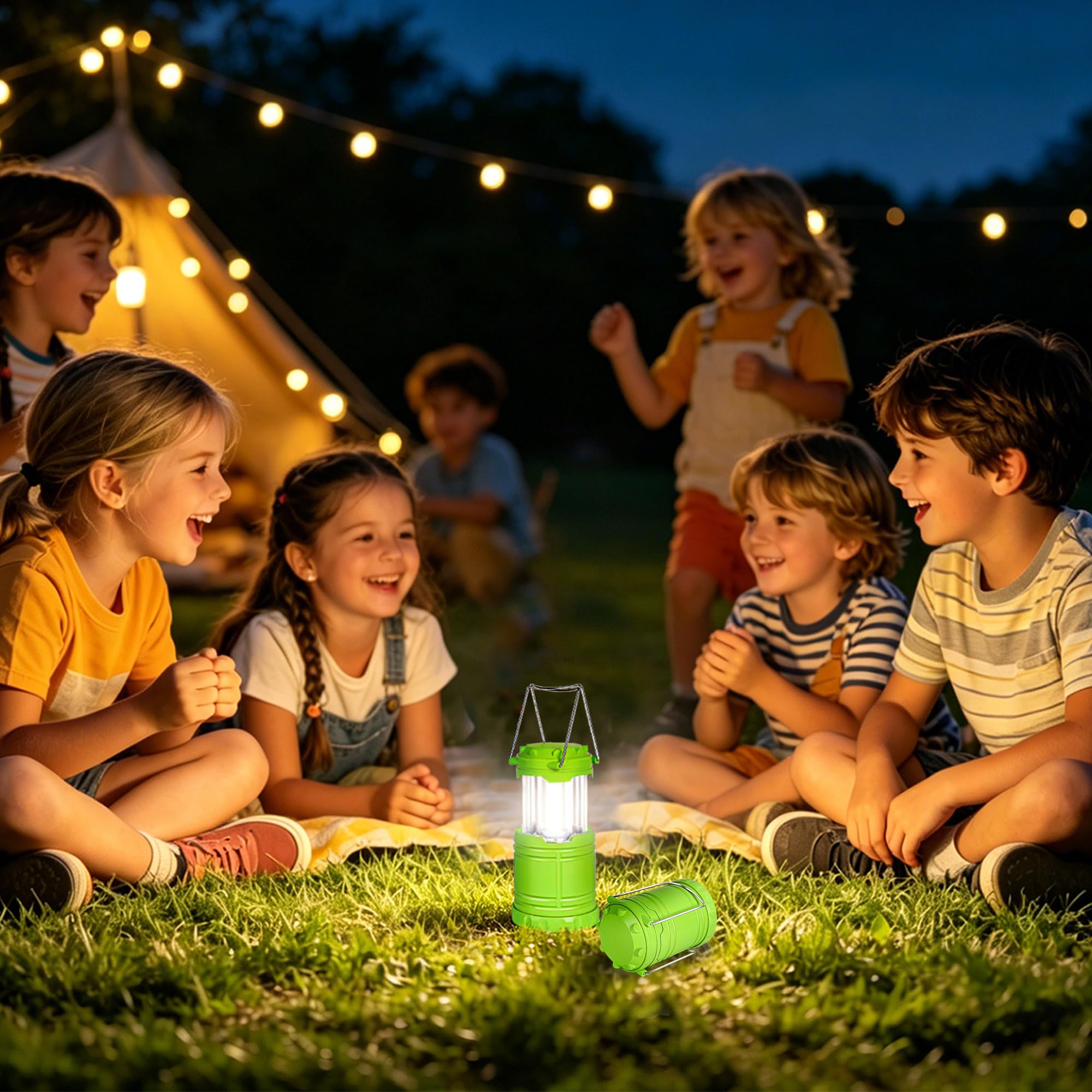 SEAMAGIC lit inside tent highlighting bright, even light for camping