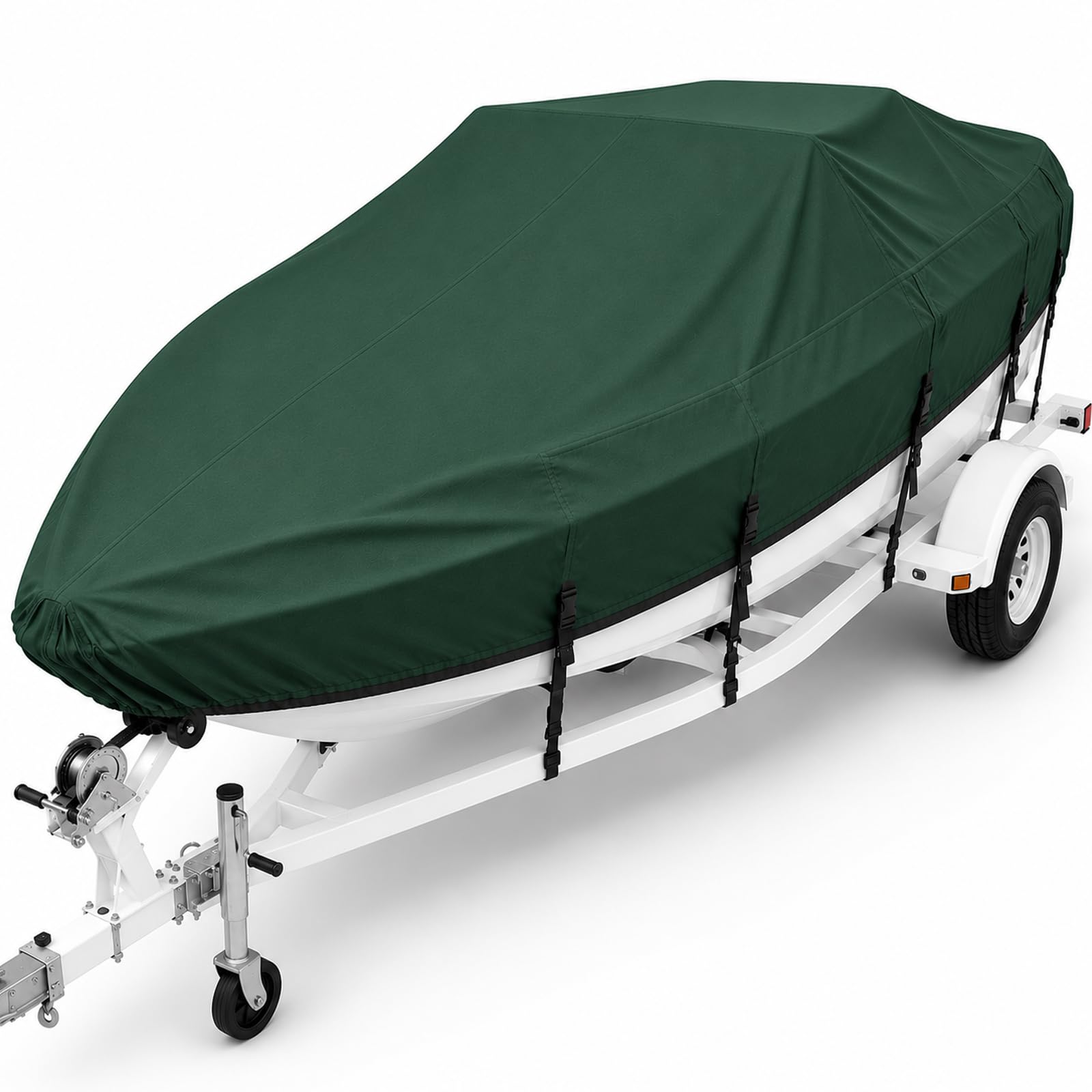 Seamander front view showing full boat protection and confident weather defense