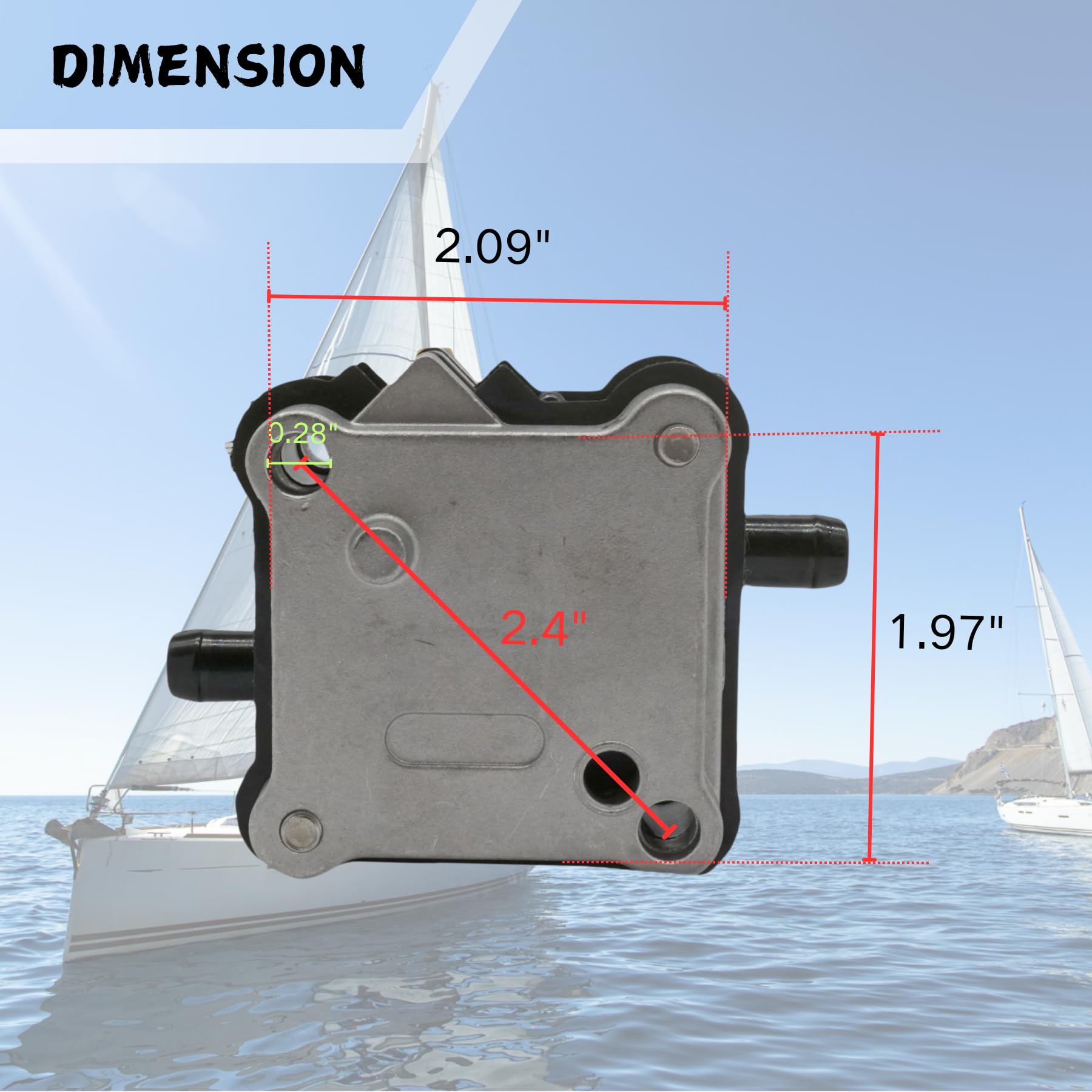 SeaSierra close-up of pump material highlighting durable construction and wear resistance