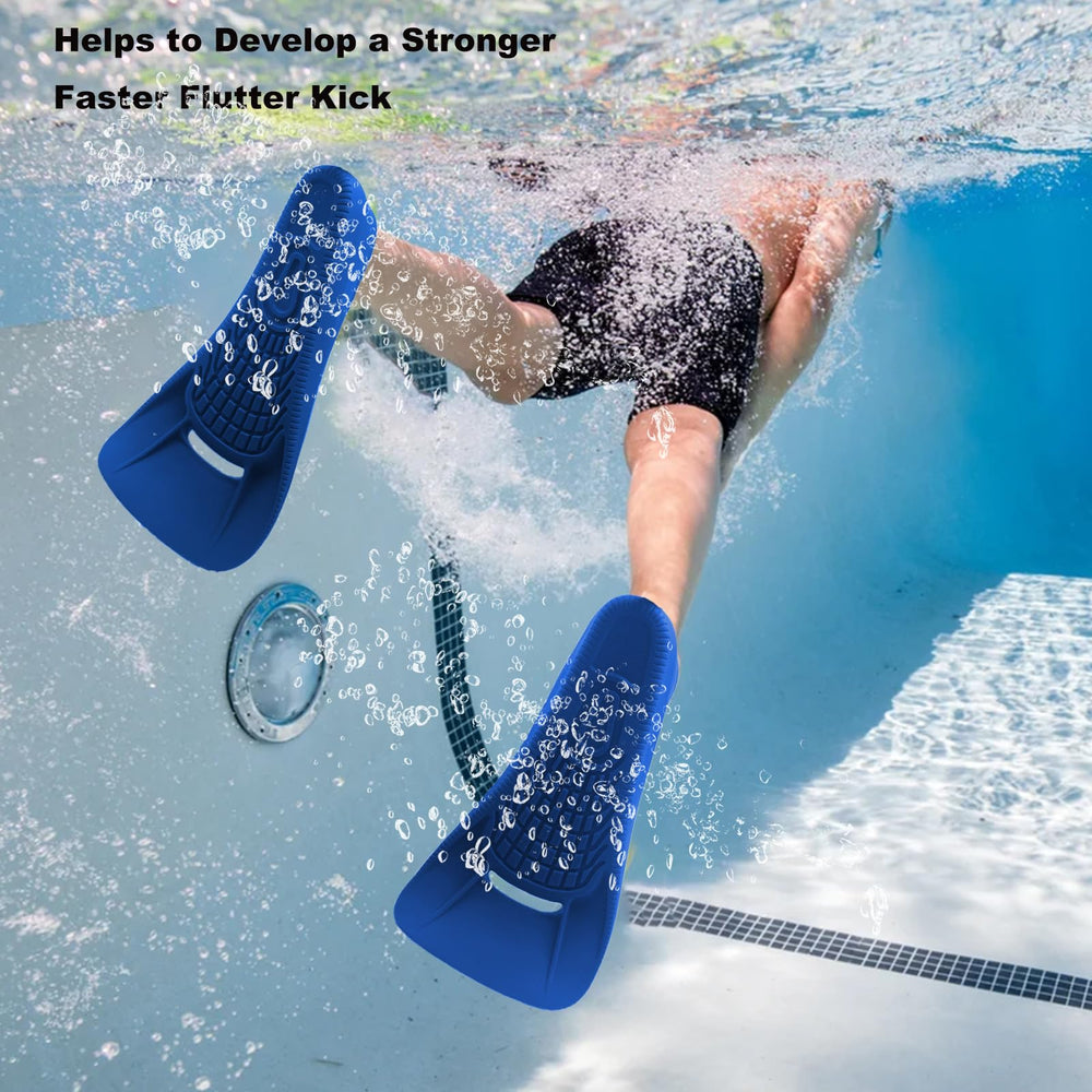 Seatheway fins packed in travel bag demonstrating lightweight portability