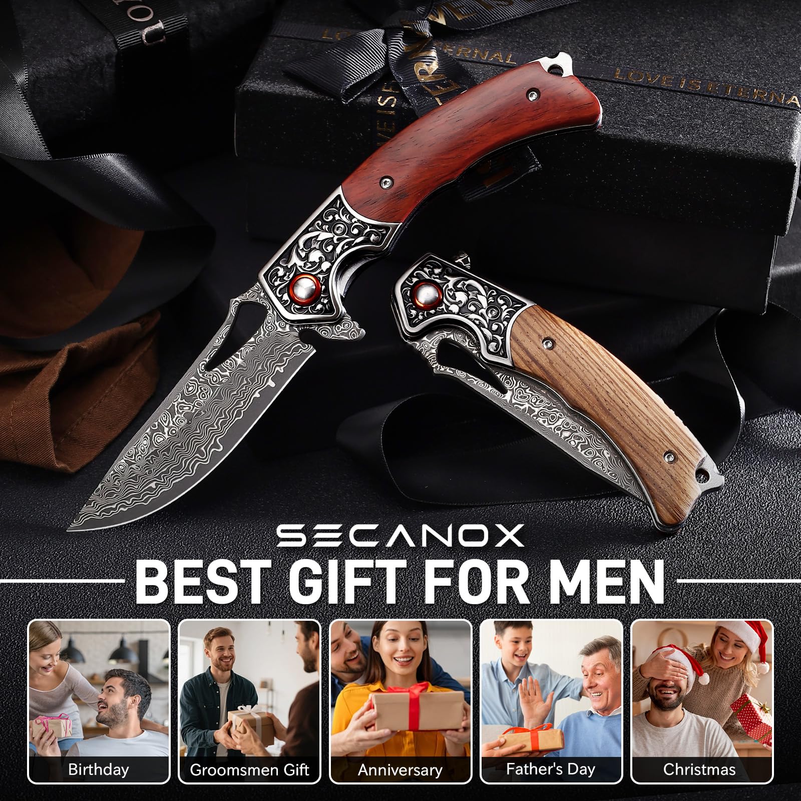 SECANOX knife on camping gear illustrating versatile outdoor utility